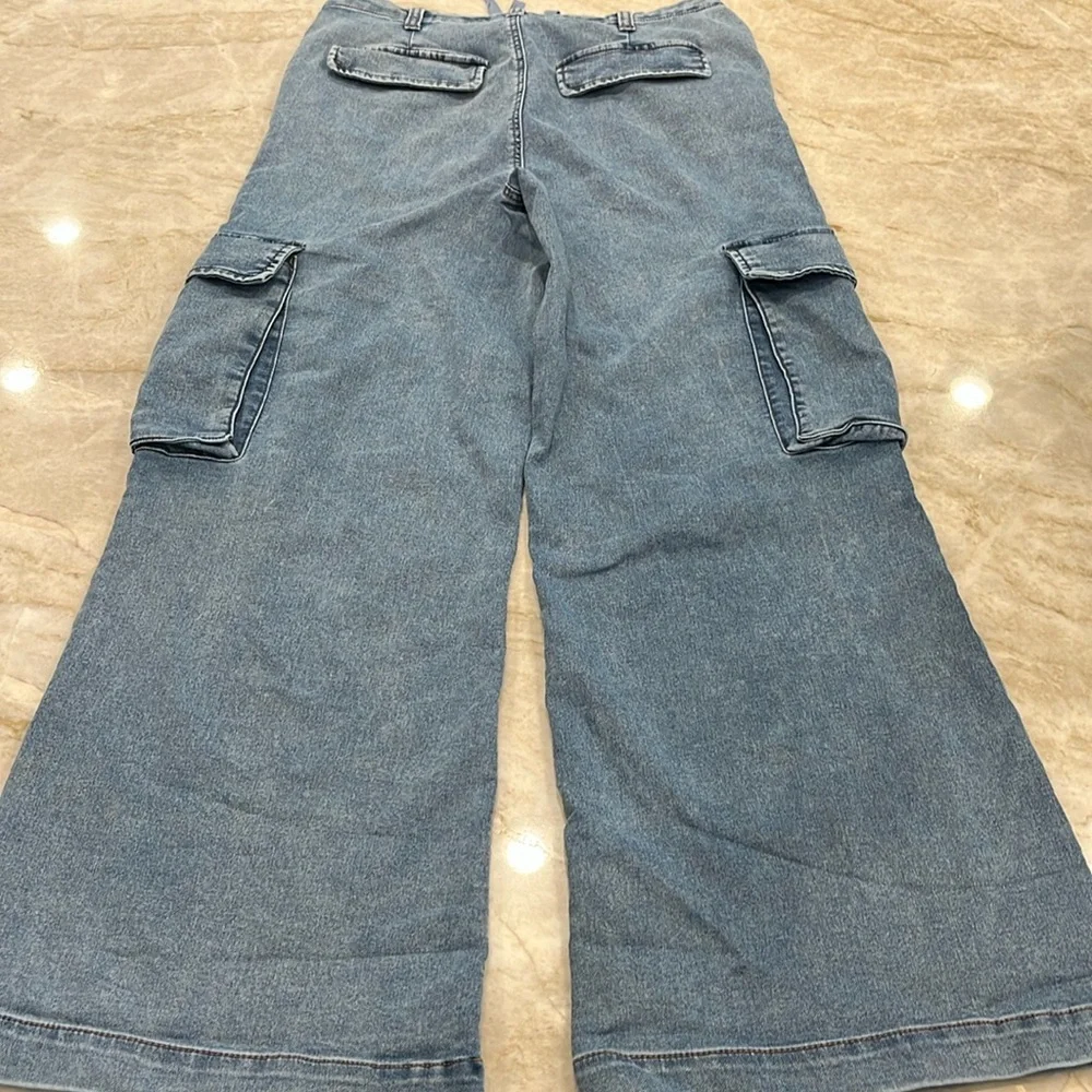 Tinseltown Ultra Wide Leg‎ Cargo Jeans – Size Large | 32” Inseam - Picture 4 of 16